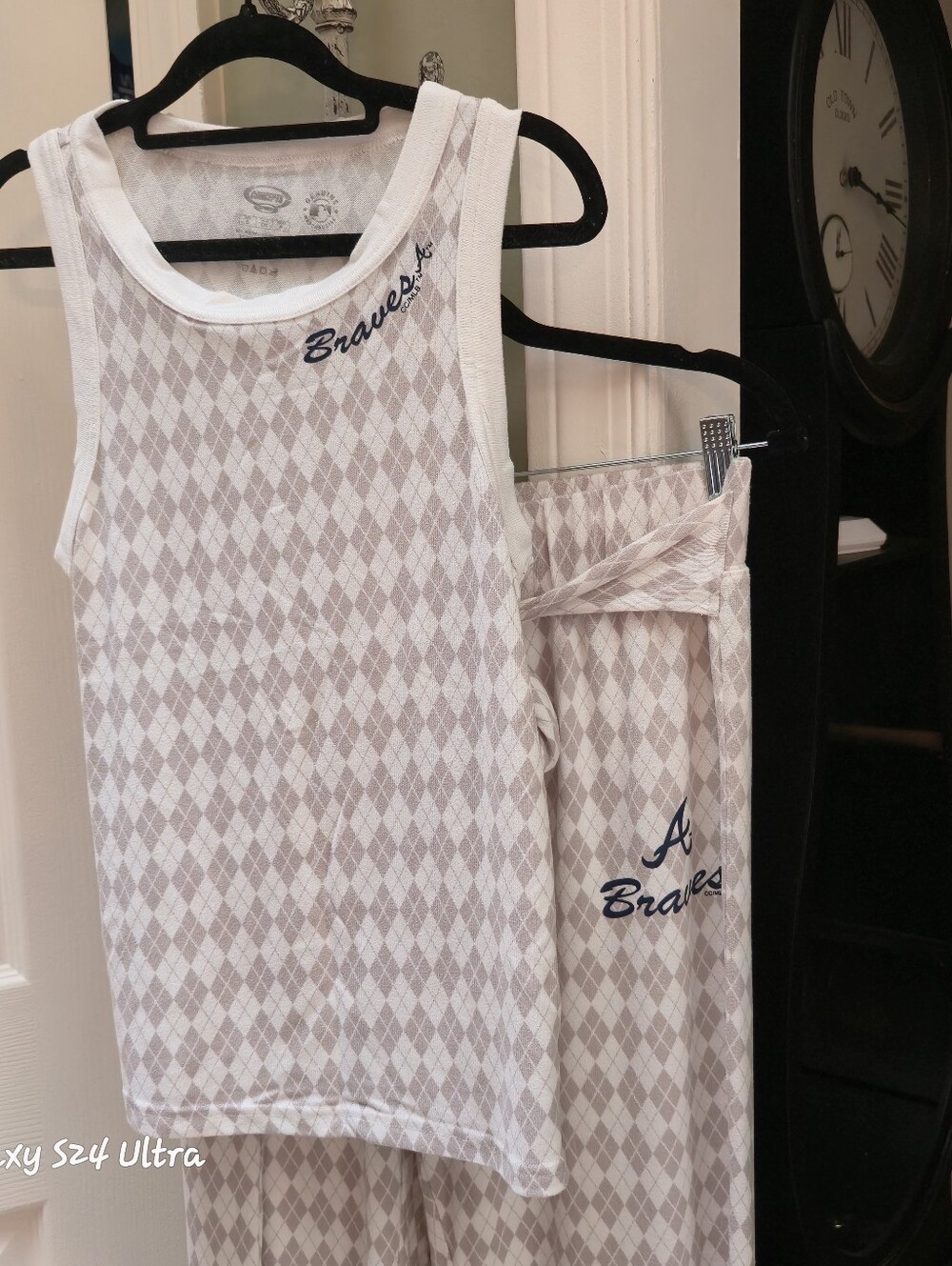 MLB Gray Diamond Pattern PJ Set